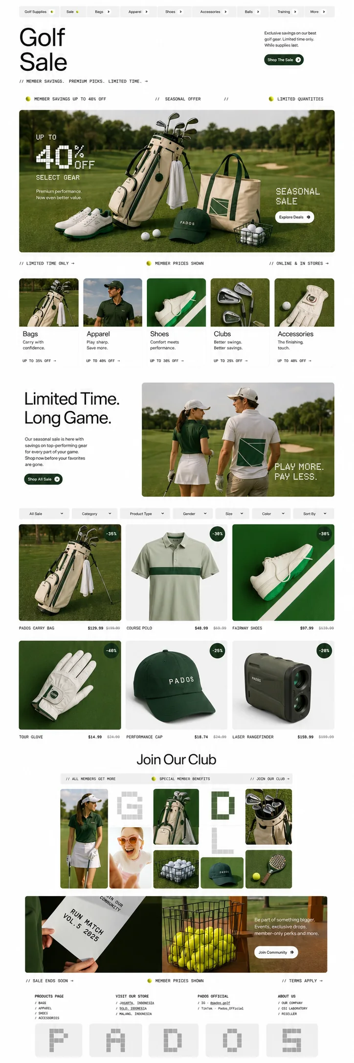 Golf Sale hero